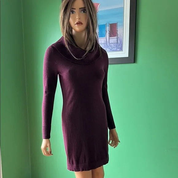 Banana Republic | Dresses | Euc Banana Republic Purple Turtleneck Sheath  Dress | Poshmark